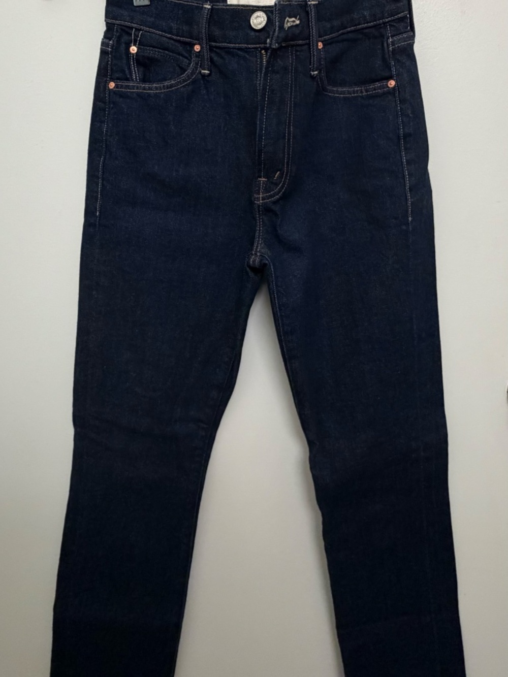 NWOT MOTHER Rascal Hover High Rise Straight Leg Jeans Indigo Sz 24